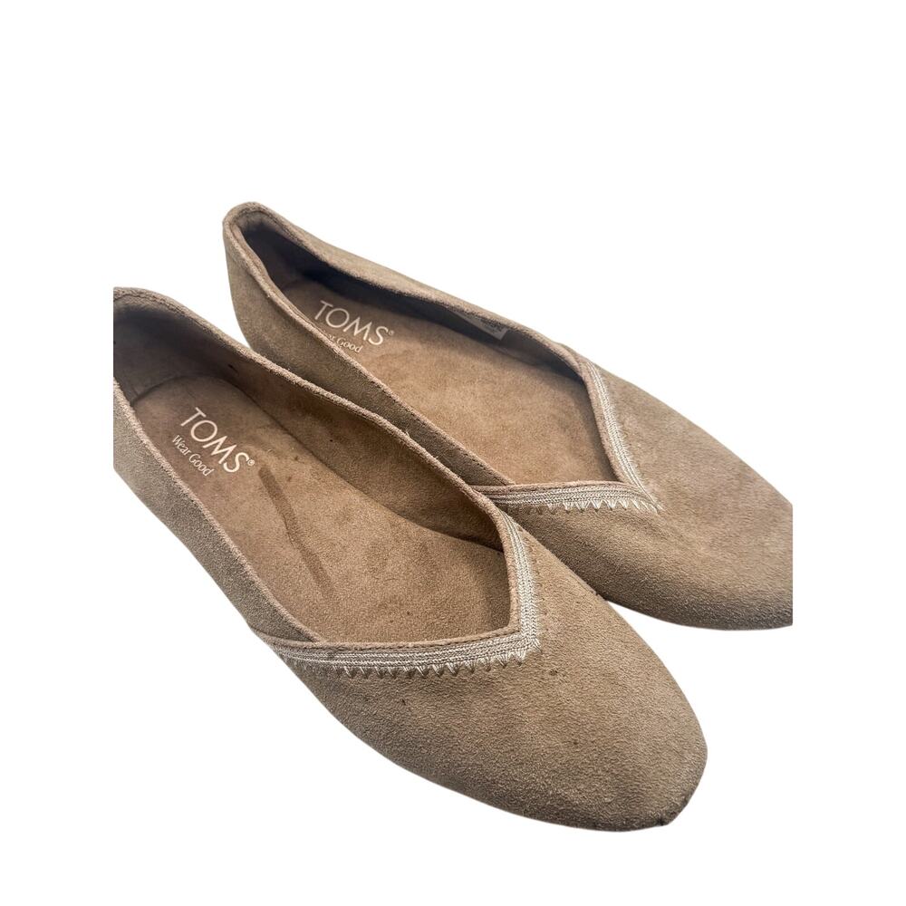 TOMS Taupe Jutti Flats size 9.5